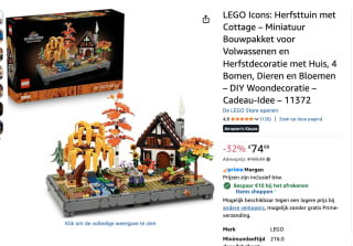 LEGO Icons Herfsttuin met Cottage Herfstdecoratie voor €64,99 bij Amazon
