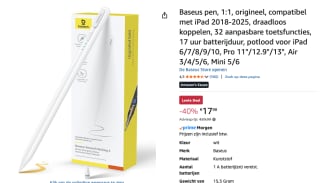 Baseus Actieve stylus Smooth Writing Series voor €17,98 bij Amazon