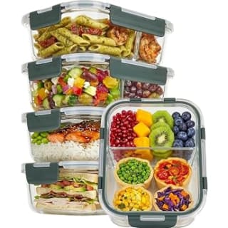 uandu Lot de 8 Boîtes Alimentaires en Verre Hermétiques pour 19,99€ chez Amazon