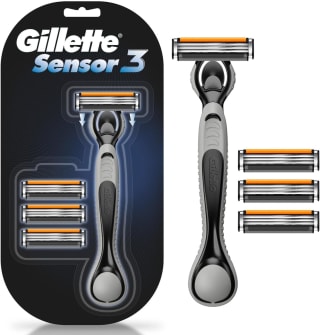 GILLETTE Sensor3 (1 mango + 4 cartuchos) por $66 en Amazon