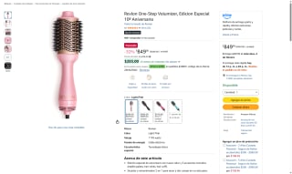 Revlon One-Step Volumizer Edición 10º Aniversario por $849 | Amazon