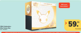Pokémon 30ste verjaardag ETB voor €59,99 bij Carrefour (België)