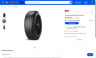 Llanta Pirelli 205/55R16 91V Cinturato P7 por $1,478 | Walmart