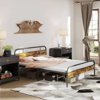 HOMCOM Single Bed Frame with Headboard and Underbed Storage - Sold & Delivered by MH