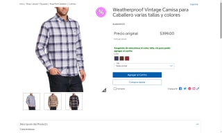 Camisa Weatherproof Vintage para hombre por $299 | Oferta Costco