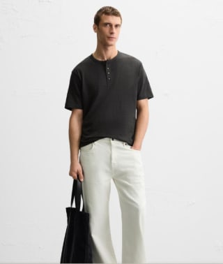 T-SHIRT COL BOUTONS RAYURES à 25,95€
