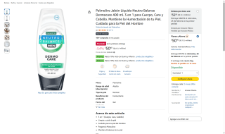 Palmolive Jabón Líquido Neutro Balance Dermocare 400ml por $50 | Amazon