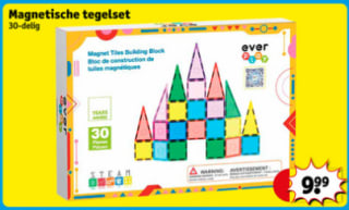 Magnetische tegelset 30-delig voor €9,99 bij Kruidvat