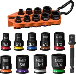 Klein Tools 33809 Grab-And-Go Impact Socket Set (10 piezas) por $622.33 en Amazon
