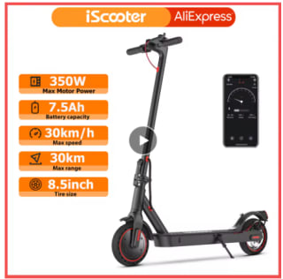 Trottinette électrique iScooter i9 - 350W, 7.5 Ah, 30 km/h à 152,08€