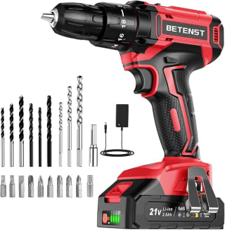 BETENST Taladro Atornillador a Batería 21V con Batería 2000mAh por 42,69€