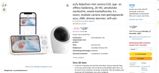 Eufy Babyfoon voor €129