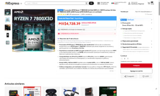 Procesador AMD Ryzen 7 7800X3D por $4,728 | AliExpress