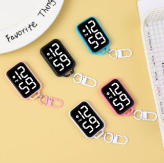 Llavero LED reloj d/bolsillo pantalla Digital Dto Bienvenida $1.204 en AliExpress