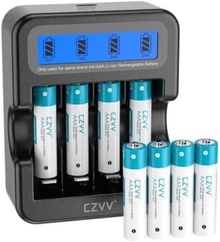 czvv Pilas recargables AAA 1,5 V (8 unidades) por 13,99€ en Amazon