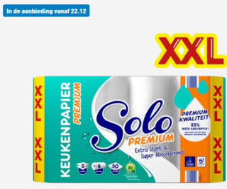 SOLO Premium 2-laags keukenpapier voor €4,99 bij de Aldi