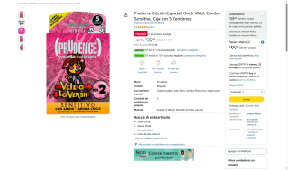 Pack 5 Condones Prudence Chicle por $36 | Oferta Amazon