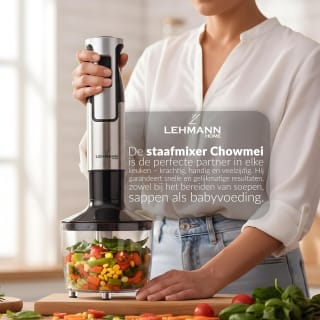 Lehmann Chowmei staafmixerset (1200 W) voor €34,99 bij Amazon