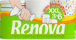 Renova Essuie-tout Maxi-absorption (3 rouleaux XXL) pour 2,78€ chez Amazon