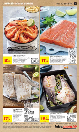 Filet de saumon pour 11,99€ chez Intermarché