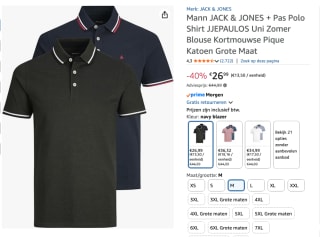 2-Pack Jack & Jones JJEPAULOS POLO voor €26,99 bij Amazon