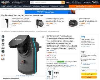 Gardena smart Power Adapter (19095-20) voor €22,63 bij Amazon