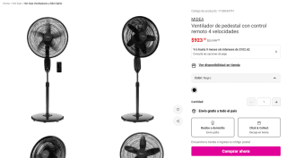 Ventilador Midea Pedestal 18" por $924 | Oferta Liverpool