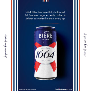Kronenbourg 1664 Lager Beer Can 15x440ml for £10 at Tesco