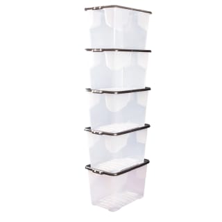 5x Strata Curve 65L Stackable Storage Boxes w/Lids – £18 C&C