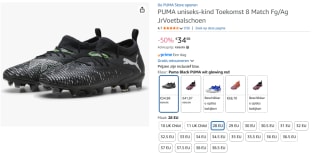 Puma Future 8 Match FG/AG Kids voor €34,98 bij Amazon