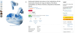 Auriculares Skullcandy EcoBuds por $499 | Amazon