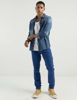 Jeans straight Aero lavado medio para hombre por $164.50 en Liverpool