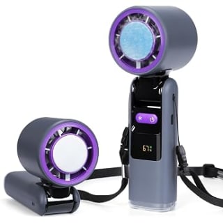 Yaskyly Handheld Turbo Fan with Ice Cooler for £10.11 at Amazon