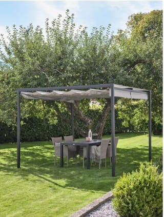 Pérgola HJORTEMOSE A3xL3xA2,3m gris claro por 185€