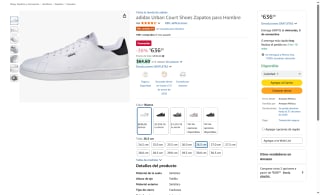 Zapatos Adidas Urban Court por $636 | Oferta Amazon