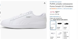 Smash v2 leren sportschoenen voor dames voor €21,45 bij Amazon
