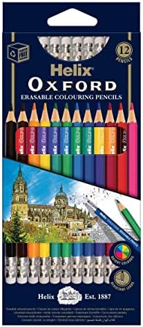 Helix Oxford Erasable Colouring Pencils Pack of 12 £1.25