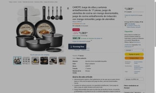 Juego Ollas 17 Piezas CAROTE por $1,084 | Oferta Amazon