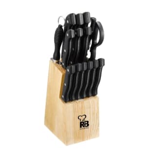 15 piezas Set Cuchillos Acero Inoxidable + Tacoma Madera RENBERG Tenesse por 9.99€