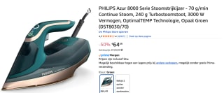 Philips Stoomstrijkijzer DST8030/70 voor €64,49 bij Amazon