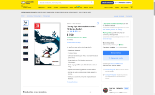 Disney Epic Mickey Rebrushed por $550 | Mercado Libre