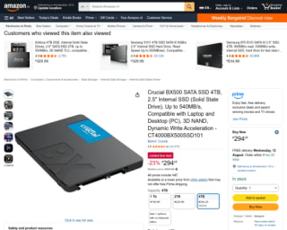 Crucial BX500 SATA SSD 4TB voor €294,25 bij Amazon