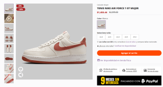 Tenis Nike Air Force 1 07 para Mujer por $1,455 | DPStreet