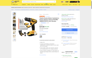 Taladro Inalámbrico RUOMU XMMXF034YE por $396 | Mercado Libre