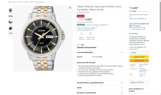 Reloj Citizen Cuarzo Bicolor por $1,550 | Oferta Amazon