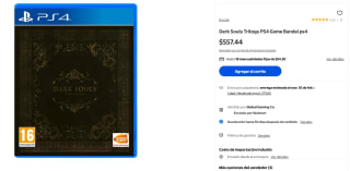 Dark Souls Trilogy PS4 3 Discos por $557 | Walmart