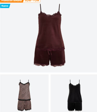 Pijama corto de canalé por 4.99€
