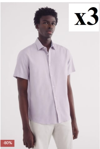 3 Camisas de manga corta con estructura bicolor para Hombre Springfield por 11.98€