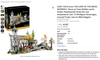 LEGO 10316 Icons THE LORD OF THE RINGS: RIVENDELL voor 361 euro