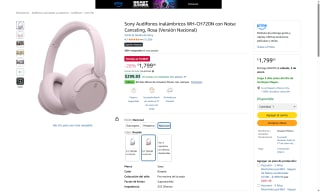 Audífonos Sony WH-CH720N Rosa por $1,799 | Amazon